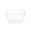 5pcs Disposable Salad Bowls Plastic Transparent Square 70ml 1