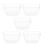 5pcs Disposable Salad Bowls Plastic Transparent Square 70ml 3