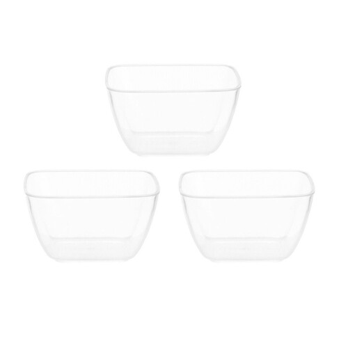 5pcs Disposable Salad Bowls Plastic Transparent Square 70ml 1
