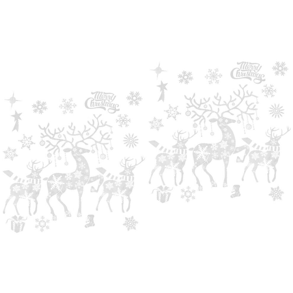 Autocollants Muraux De Noël Père Noël - Décorations Amovibles Pour Fenêtre, Porte, Mur, Maison, Bureau, Fêtes (25x24cm) - 4