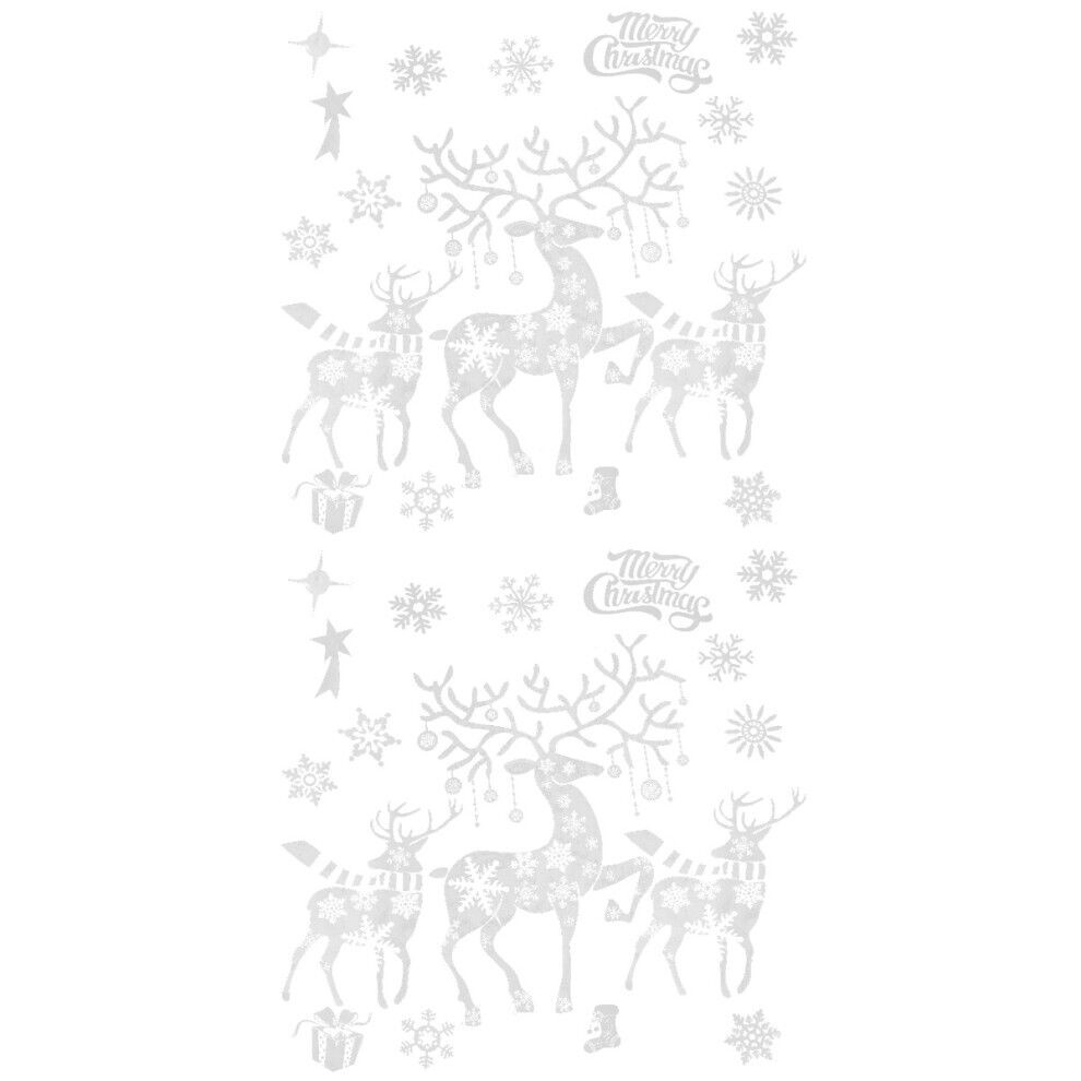 Autocollant Mural Noël 3D Père Noël - Décor Fenêtre, Porte, Mur - PVC 46x39 Cm - Réutilisable