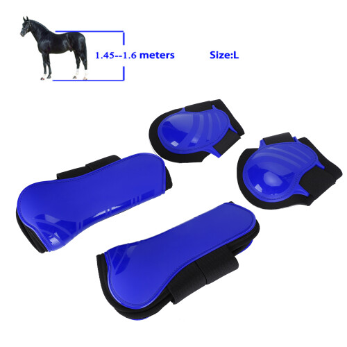 Horse Legguard Leg Protector PU Thickened Shell Blue L 2