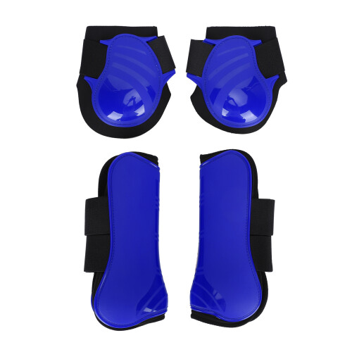 Horse Legguard Leg Protector PU Thickened Shell Blue L 1