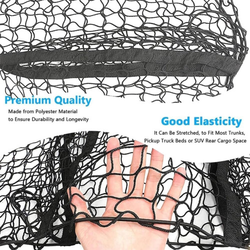 Car Boot Cargo Net Elastic - for Mitsubishi Outlander 2007-2013, Polyester Trunk Net, 100x40 Cm, Double-Layer Vertical Net 2
