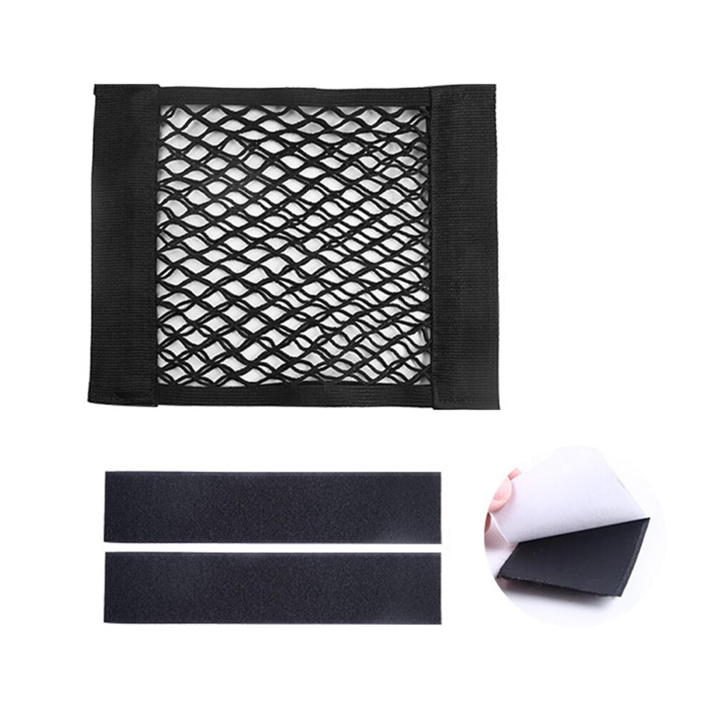 Car Seat Supplies Mesh Bag Set Of Two Polyester Car Trunk Organizer With Double-Layered Pockets 30Cm Strong Adhesion 9339159112021