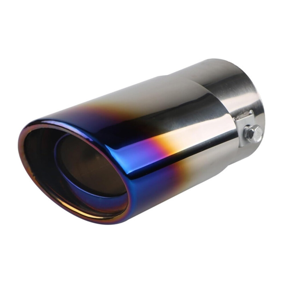 Car End Pipes Exhaust Tail End Pipe Universal Car Muffler Tip Tail Round Stainless Steel Tips Multi Colored Straight 9339159112311