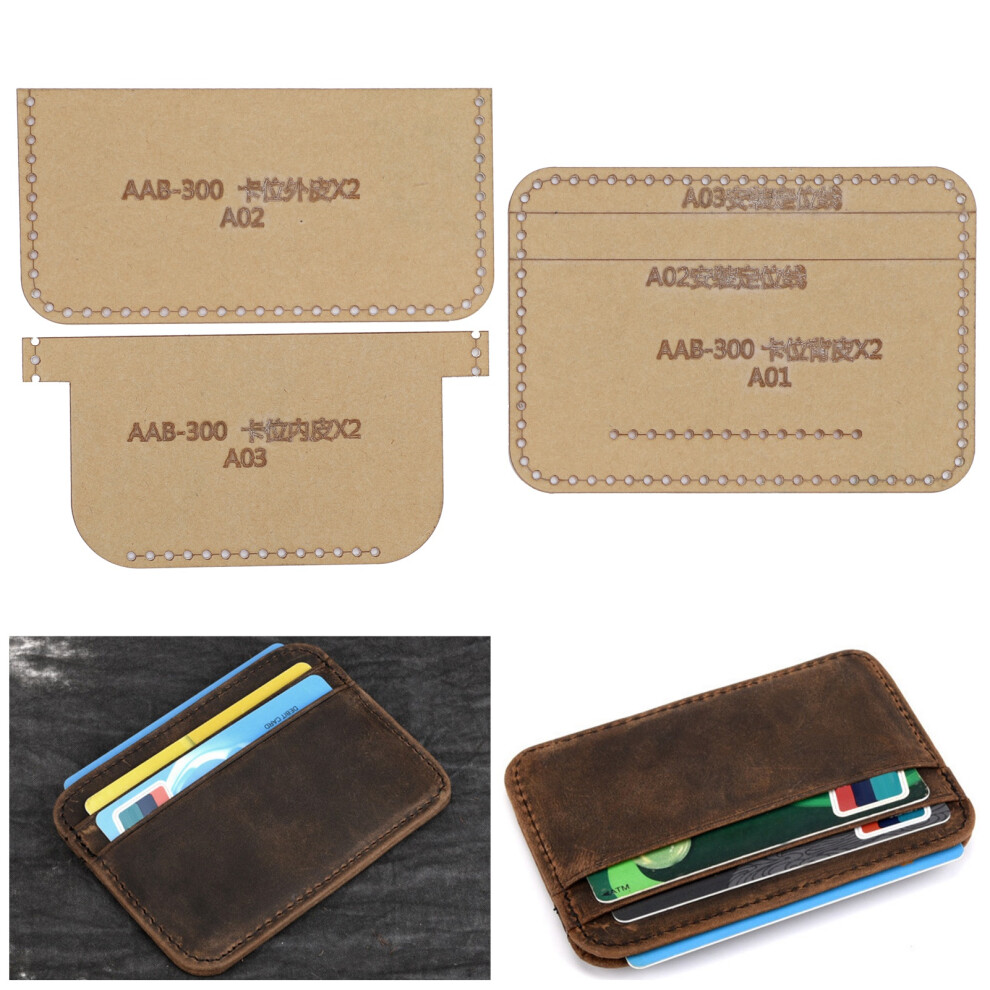 3 Pieces Acrylic Wallet Template Cards For Leather Craft Diy Mold Accessories 5061360391004