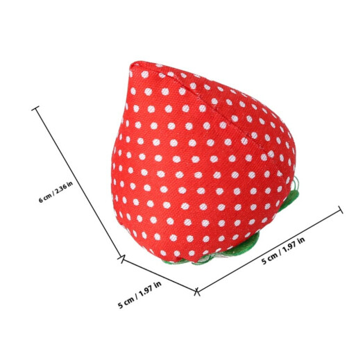 6 jordgubbsnålskuddar för broderi 1