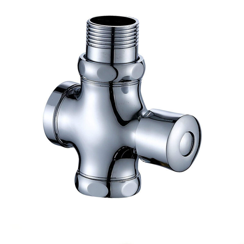 Copper Hand-Pressed Squatting Toilet Flushing Valve Four-Way Flush Valve Delayed Stool Flush 9 Cm Four-Pass 9339159113295