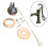 Replacement Piston Kit For Type 75 Hand Pump, Pins And Washers, PU Leather Pad, Easy Installation, Sleeve 4