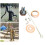 Replacement Piston Kit For Type 75 Hand Pump, Pins And Washers, PU Leather Pad, Easy Installation, Sleeve 2