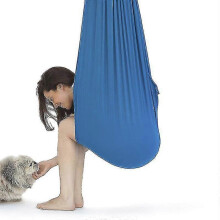 (100*280CM, light blue) Children's Elastic Swing Sensory Training Alleviates Autistic Indoor Swing Hammock Nylon
