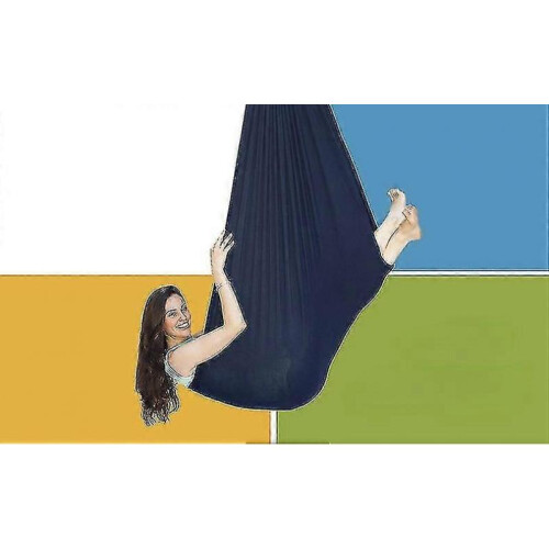 (100*280CM,Dark blue)Children's Elastic Swing Sensory Training Alleviates Autistic Indoor Swing Hammock Nylon 2