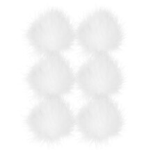 6 große Wollbommel-Imitationen von Fuchsbällen zum Selbermachen