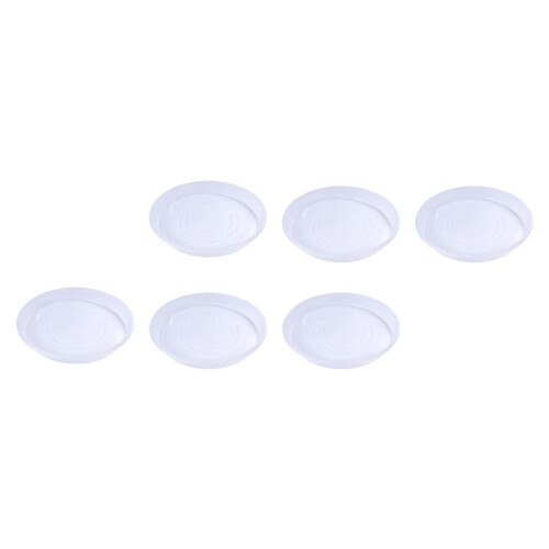 6 plastfat små växtbrickor
