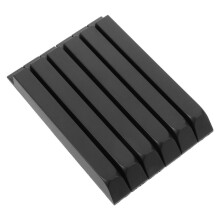 6 glänzende schwarze Klaviertasten aus Kunststoff