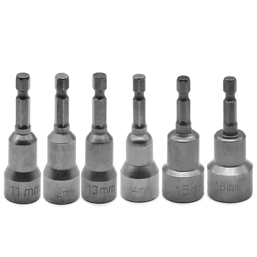 6Pcs 6Mm-14Mm Hex Sockets Sleeve Nozzles Nut Driver Set-11 7696000258331
