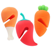 Boil Over Spill Stopper - 3-Piece Silicone Lid Covers, Food-Shape Pot Lid Holder Clip, Spill-Proof Pan Cover Stand