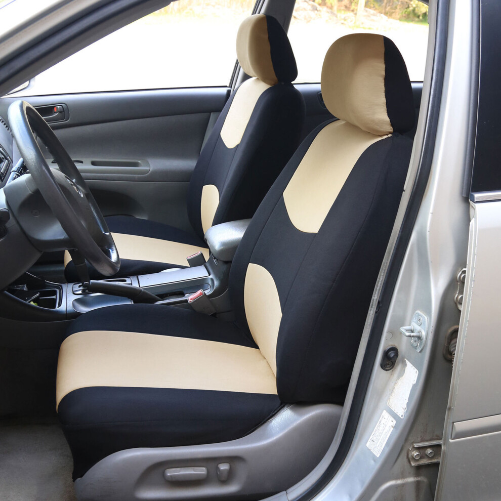 Universal Auto Seat Cover Cloth Washable Durable Breathable (, Black, Beige) Gray/Blue/Red 6911360395221