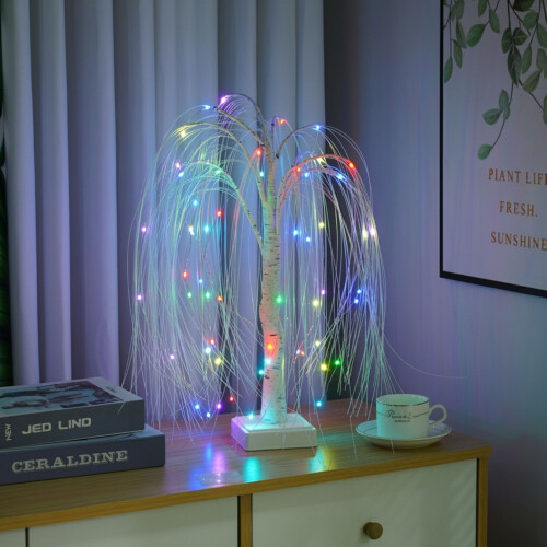 60 LED Pre Lit Christmas Willow Tree With Remote 2