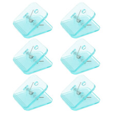 6 wandhouders voor urinepads, transparant, zelfklevend, voor gebruik buitenshuis