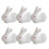 6 ceramic rabbit chopstick holders, pillow-shaped, white 1
