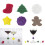 6 marqueurs de verres à vin en silicone sur le thème de Noël, à code couleur 5