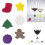 6 marqueurs de verres à vin en silicone sur le thème de Noël, à code couleur 3