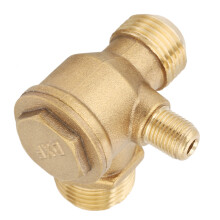 Messing-Luftkompressor-Ventil mit Jungschen Gewinde, 90-Grad-Absperrventil, Ersatzteile, 20x19x10 mm