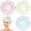 6 gorros de ducha reutilizables, estampado de lunares, ajustables 2
