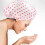 6 gorros de ducha reutilizables, estampado de lunares, ajustables 4