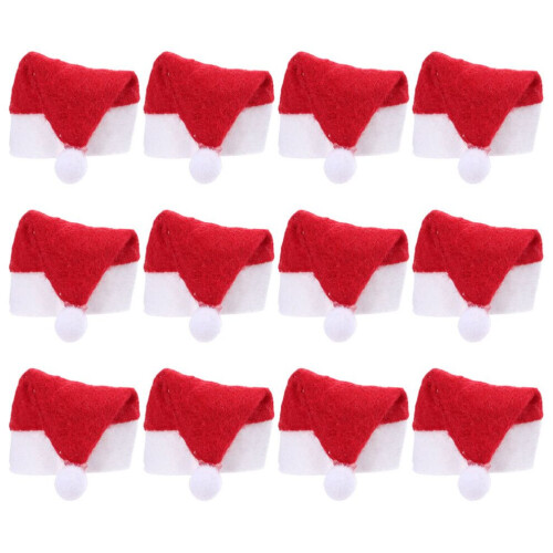 60 mini kerstmutsjes lollywikkels