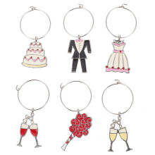 6 weihnachtliche Weinglas-Ornamente