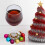 6 plastic Christmas baubles with wire loop for wine glasses 4