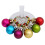 6 plastic Christmas baubles with wire loop for wine glasses 5