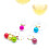 6 plastic Christmas baubles with wire loop for wine glasses 3