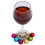 6 plastic Christmas baubles with wire loop for wine glasses 2