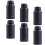 6 botellas químicas, opacas, negras 1