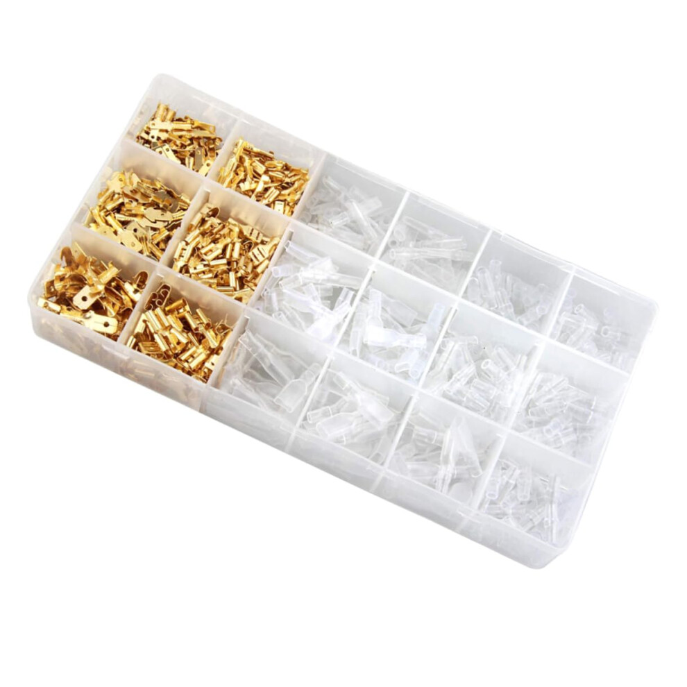 600Pcs Insulating Terminal Connector Kit Terminal Crimp Connectors Insulated Sleeves For Easy Installation 9067246670542