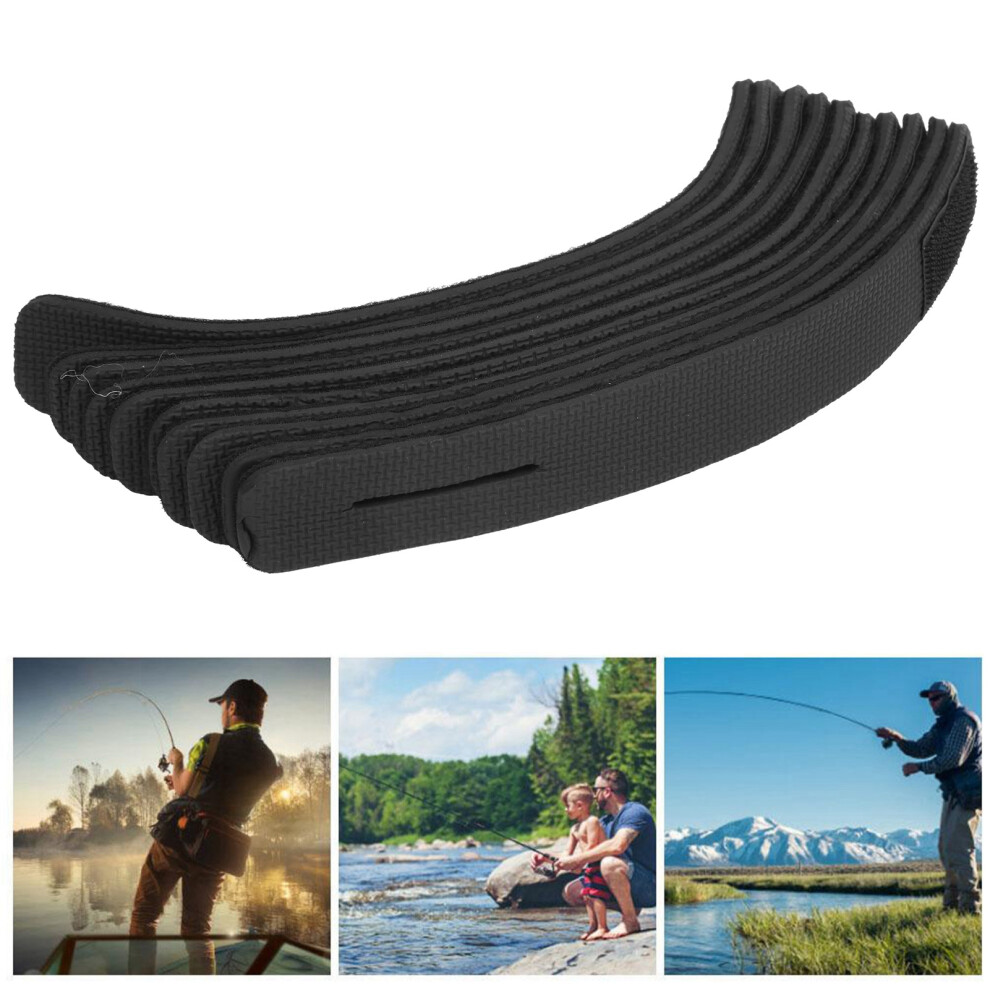 10Pcs Neoprene Fish Pole Tie Strap, 25cm Anti-Slip Rod Holder-image-OPC-PMXNKHZ-NEW