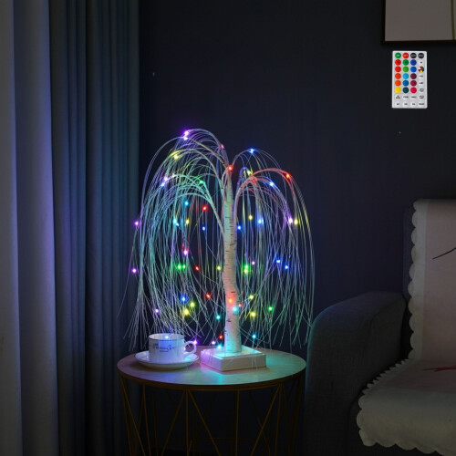 60 LED Pre Lit Christmas Willow Tree With Remote
