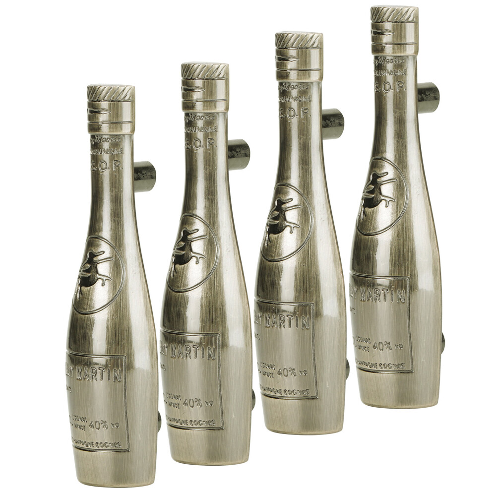 Vintage Style Zinc Alloy Wine Bottle Drawer Handle 4 Pack For Cupboard Doors 5031360400402