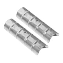2 Verbinder für Gardinenstangen, Stangenverbinder, Gardinen, Silber