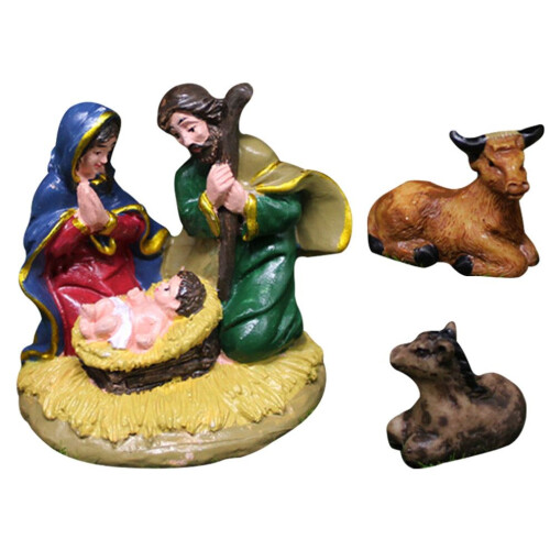 9 figurer Julkrubba Religiös