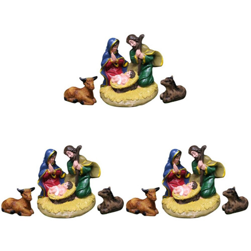 9 figurer Julkrubba Religiös 1