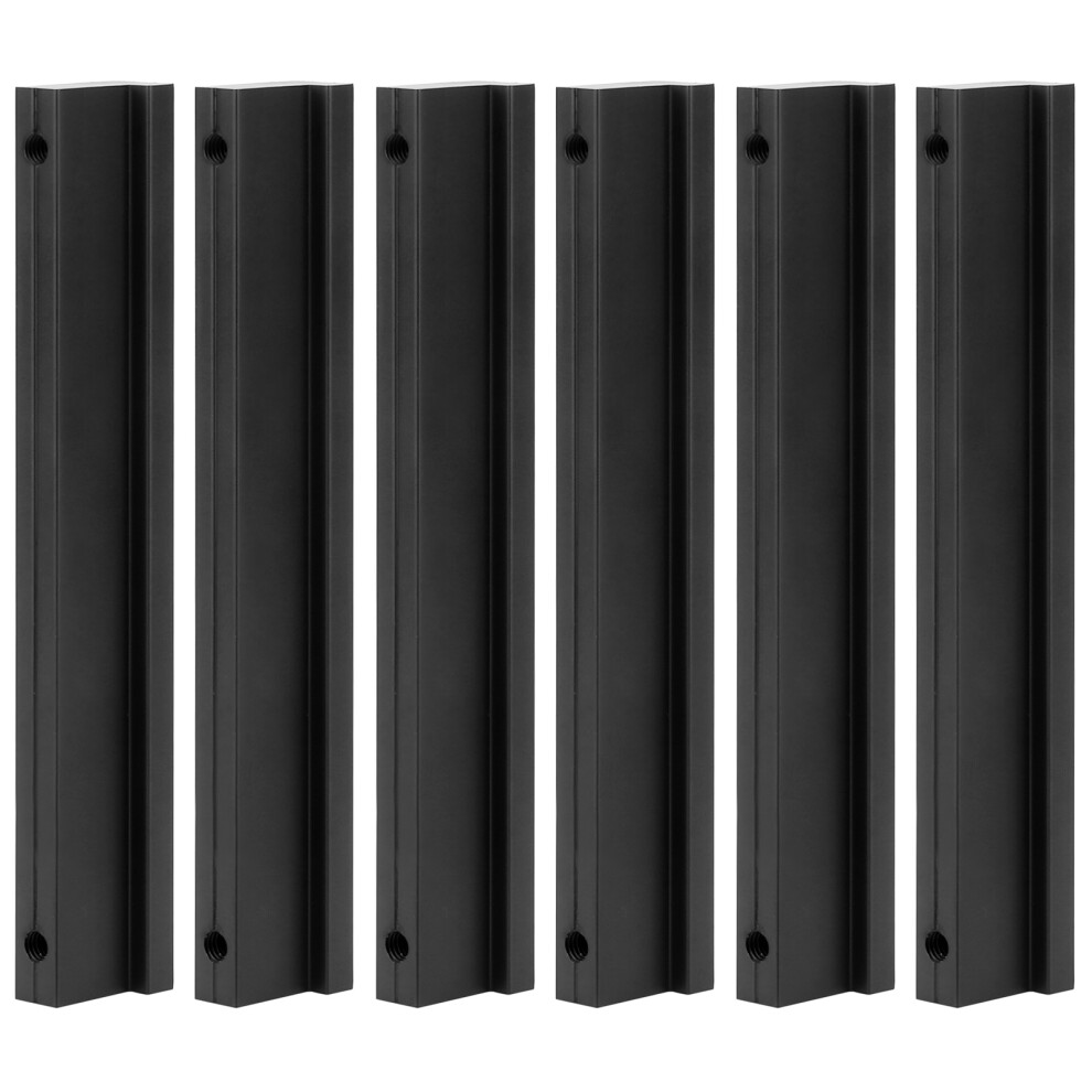 6 Sets Black Aluminium Alloy T Handles For Cabinets & Drawers (64Mm) 5031360404639