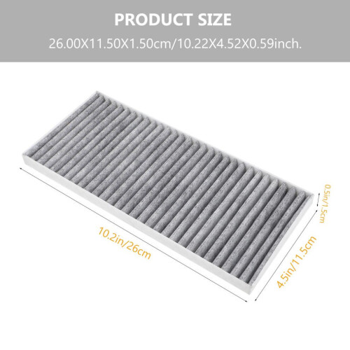 Kfz-Ersatzluftfilter, 2 Stück, 10,22 x 4,52 x 0,59 Zoll 2