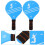 Badmintonutrustning, 2 delar, träracketar 30x18x1,8 cm 3
