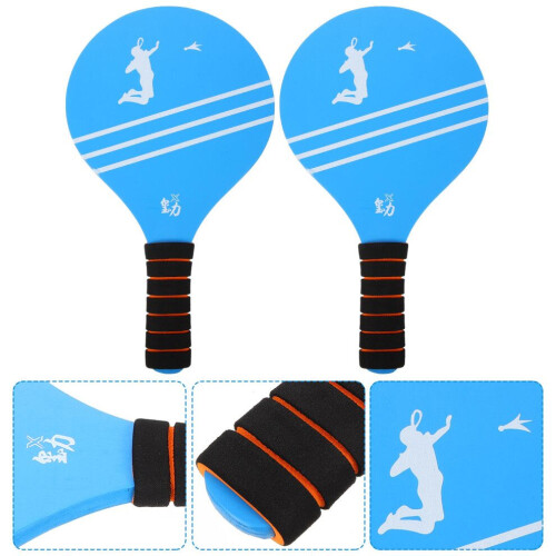Badmintonutrustning, 2 delar, träracketar 30x18x1,8 cm 2