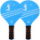 Badmintonutrustning, 2 delar, träracketar 30x18x1,8 cm 2